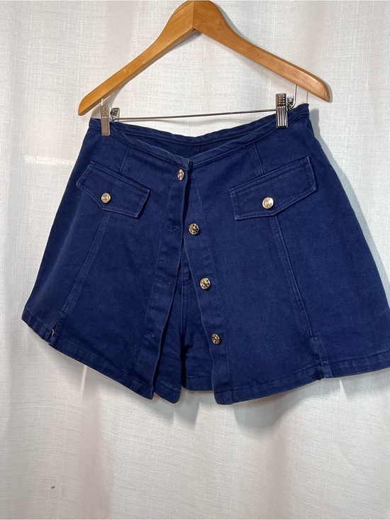 Cat jeans of 9 Lives Pants - CAT Jeans of 9 Lives Navy Denim Skort Skirt Shorts Y2K, XXL fits like Large